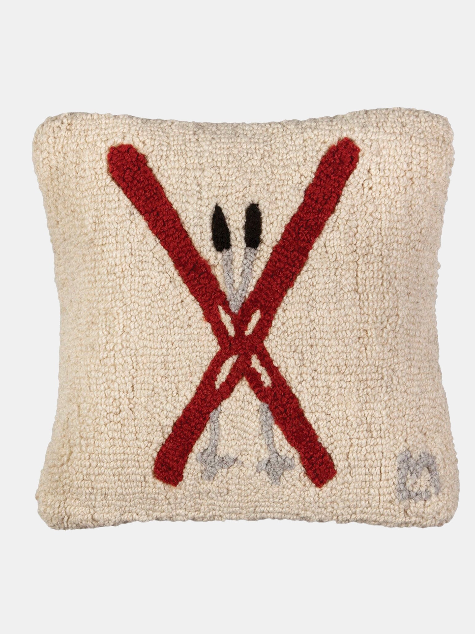 Chandler 4 Corners Crossed Skis Pillow - Saint Bernard