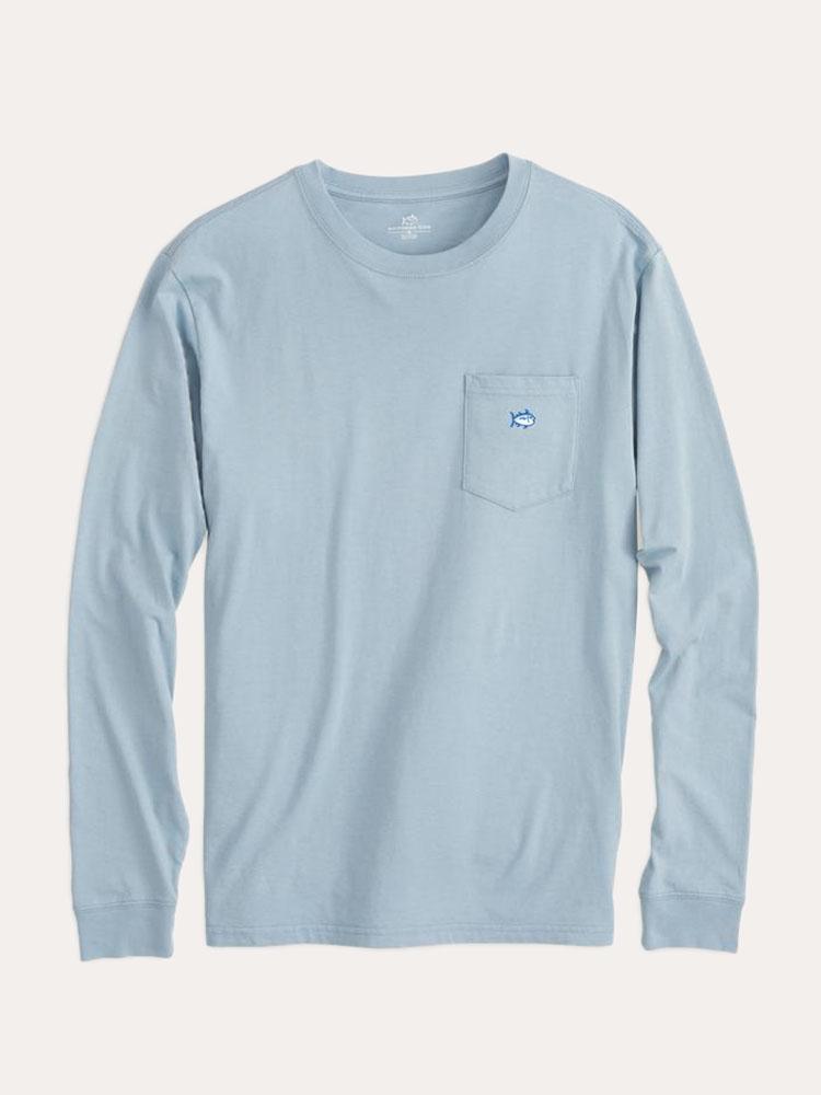 Southern Tide Men's Embroidered Pocket Long Sleeve Tee - Saint Bernard