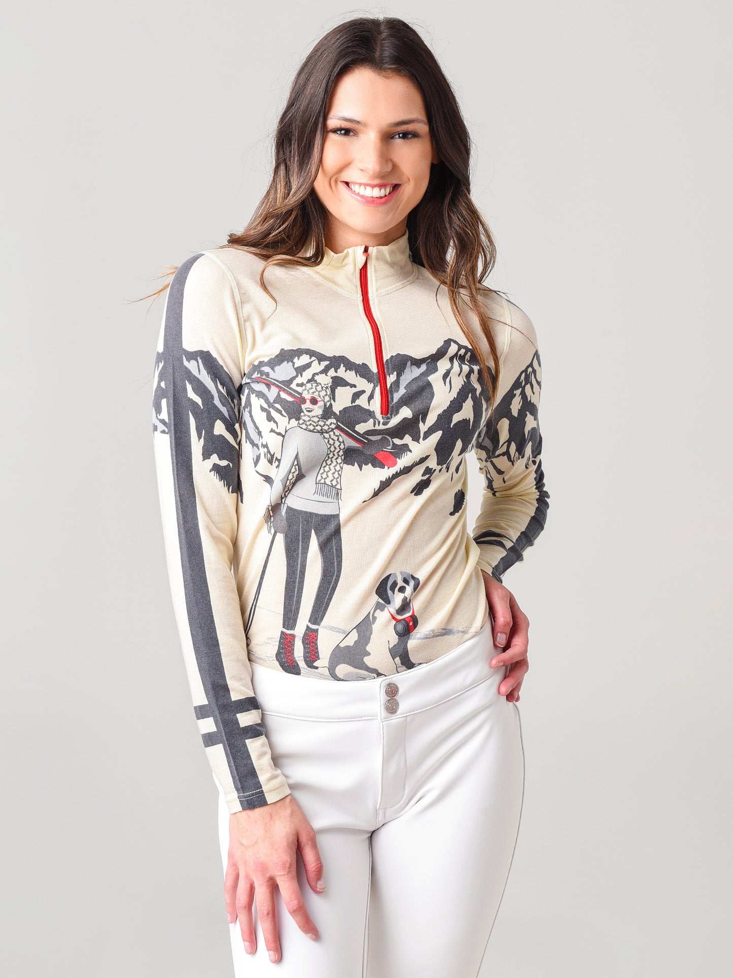 Krimson Klover Women's Bernie Merino Base Layer Quarter-Zip Top - Saint Bernard