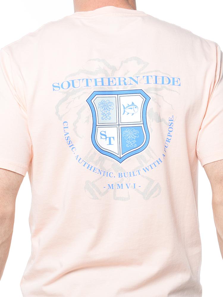 Southern Tide Men's Heritage Crest T Shirt - Saint Bernard