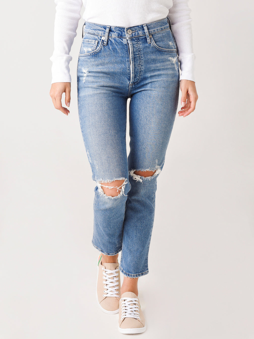 Citizens Of Humanity Women's Charlotte Crop High-Rise Straight Jean - Saint Bernard