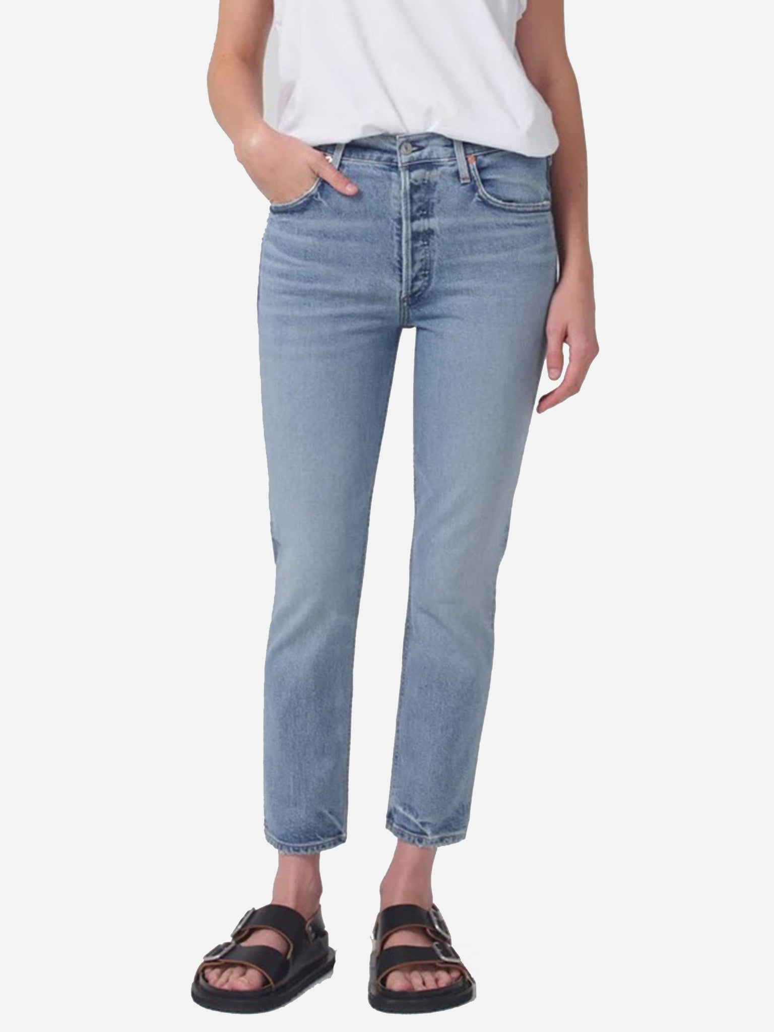 Citizens Of Humanity Women's Charlotte High Rise Crop Straight Jean - Saint Bernard