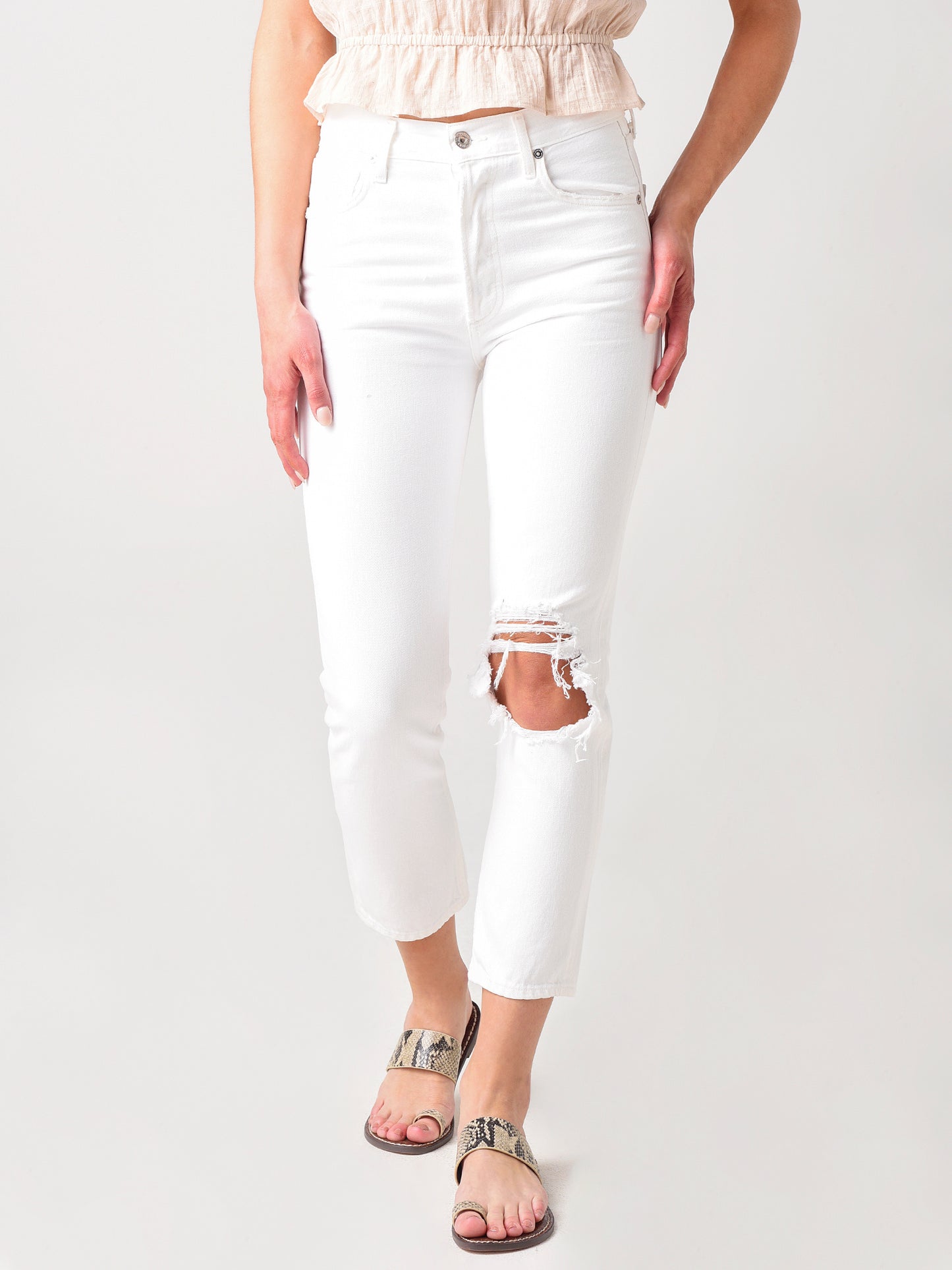 Citizens Of Humanity Women's Charlotte Crop High-Rise Straight Jean