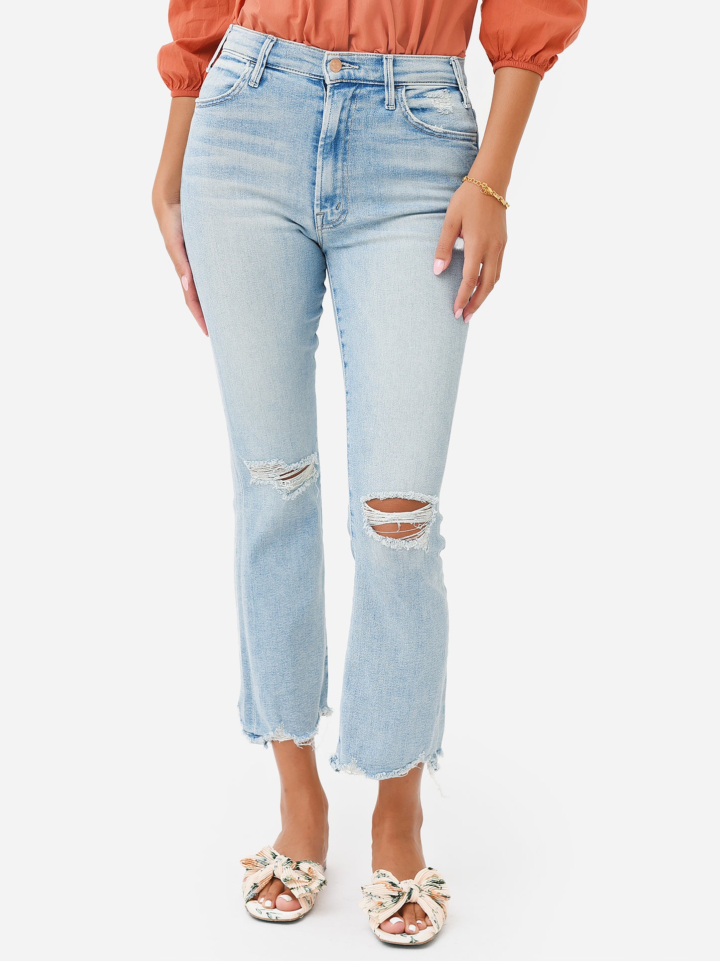 Mother Women's The Hustler Ankle Chew Jean - Saint Bernard
