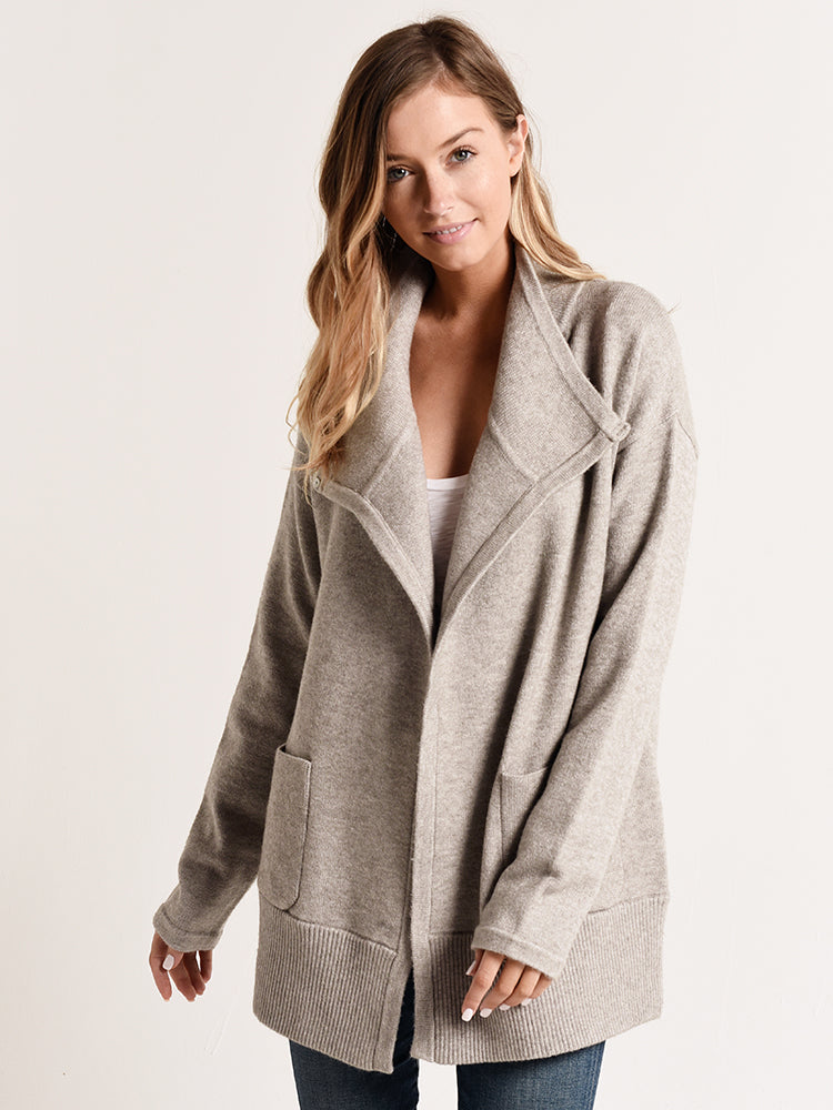 White + Warren Cozy Pocket Caoatigan - Saint Bernard