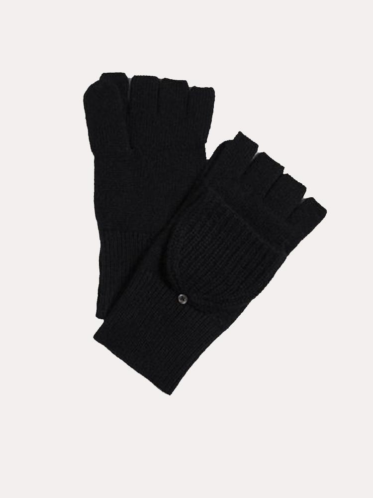 White + Warren Cashmere Pop-Top Gloves - Saint Bernard