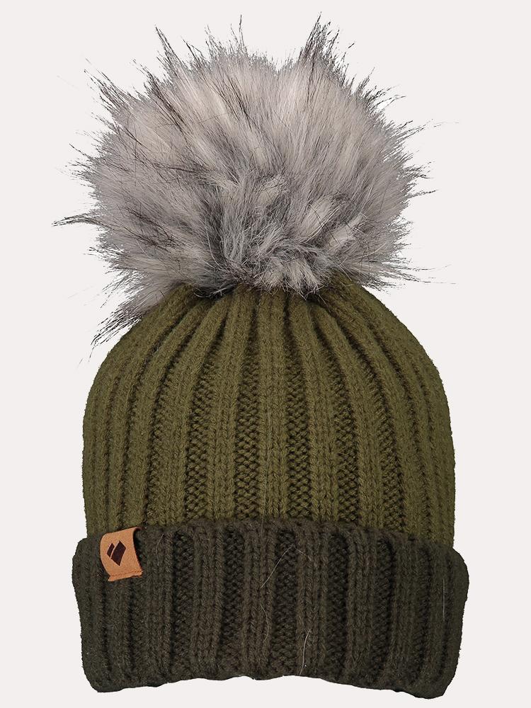 Obermeyer Women's Denver Faux Fur Pom Hat - Saint Bernard