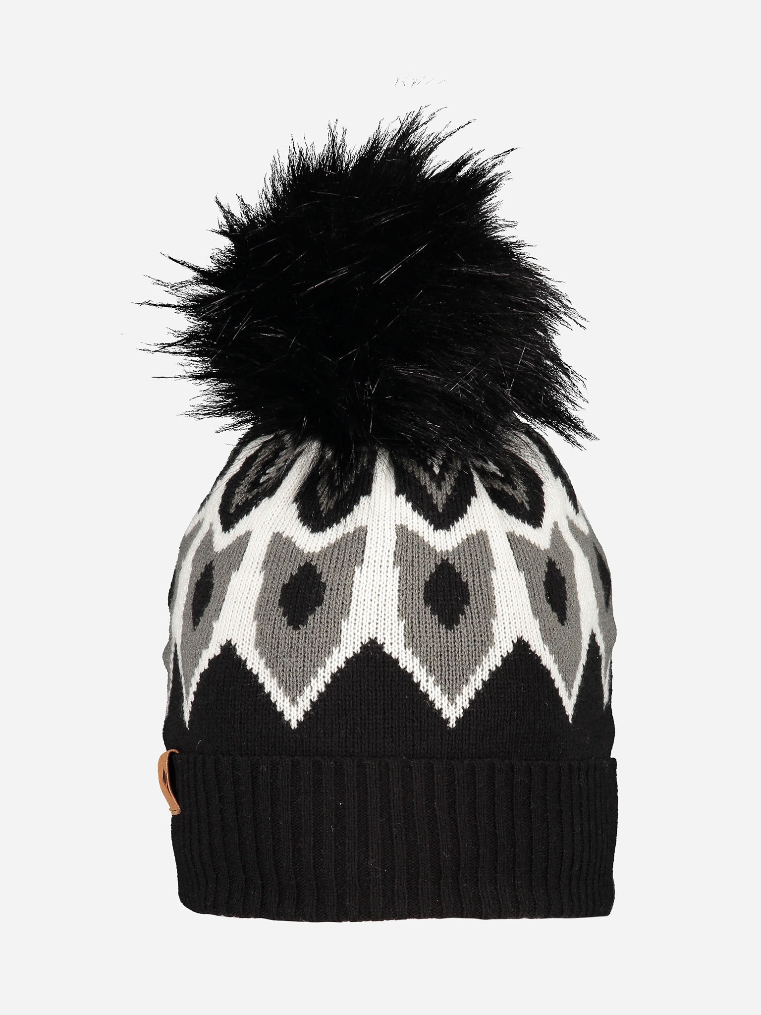 Obermeyer Fair Isle Faux Fur Pom Beanie - Saint Bernard