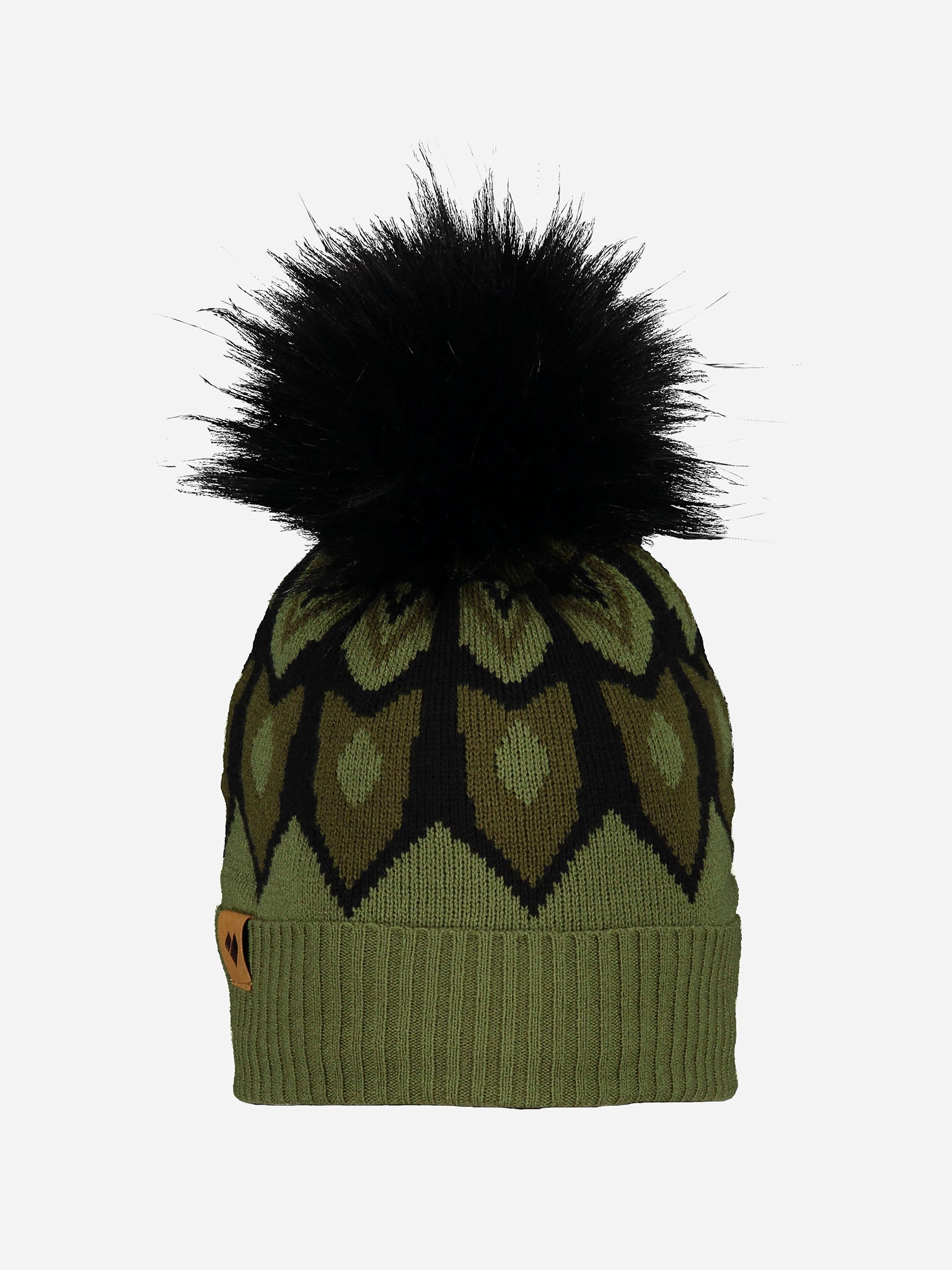 Obermeyer Fair Isle Faux Fur Pom Beanie - Saint Bernard