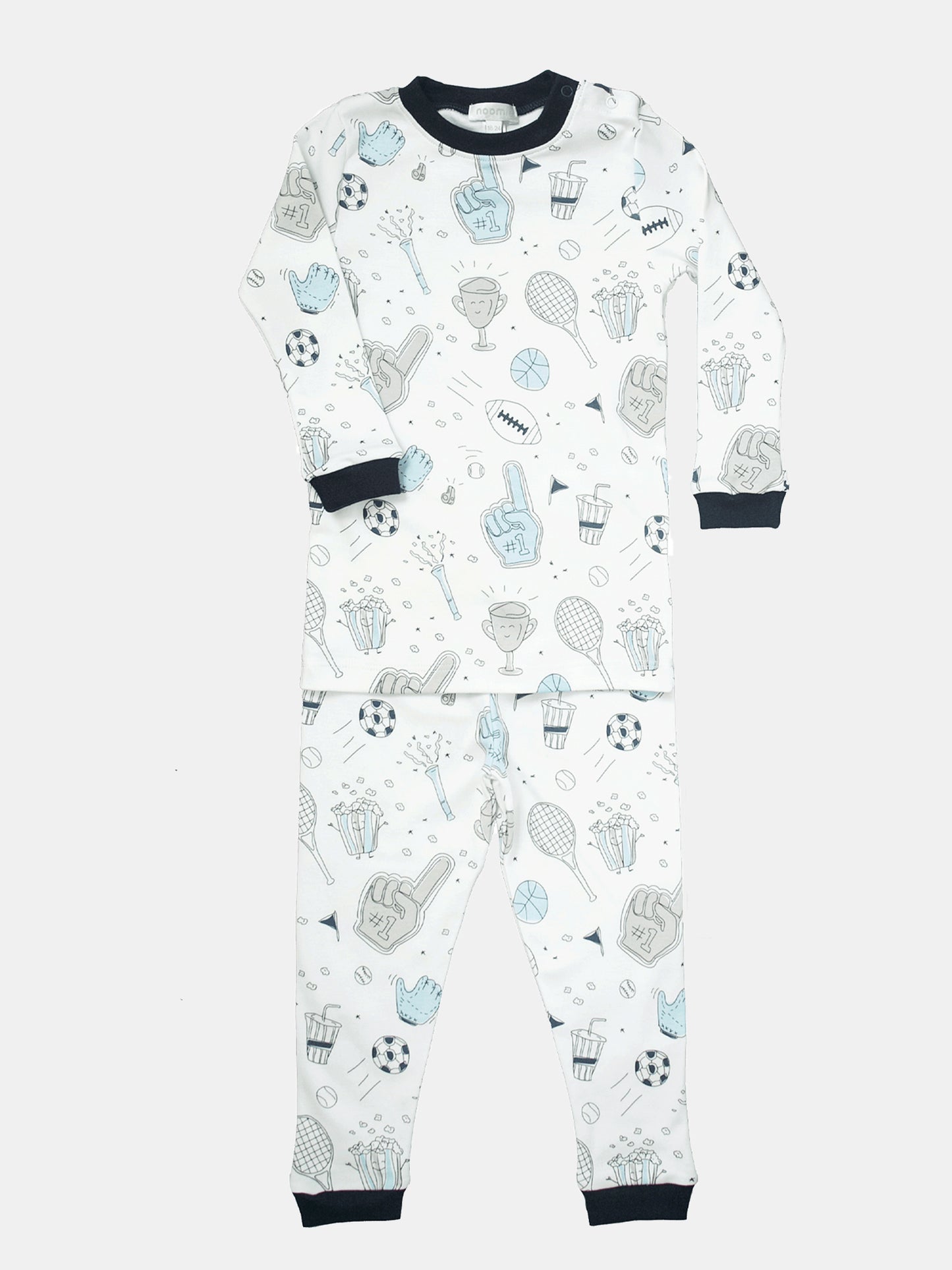 Baby Noomie Sports Two Piece PJ Set - Saint Bernard