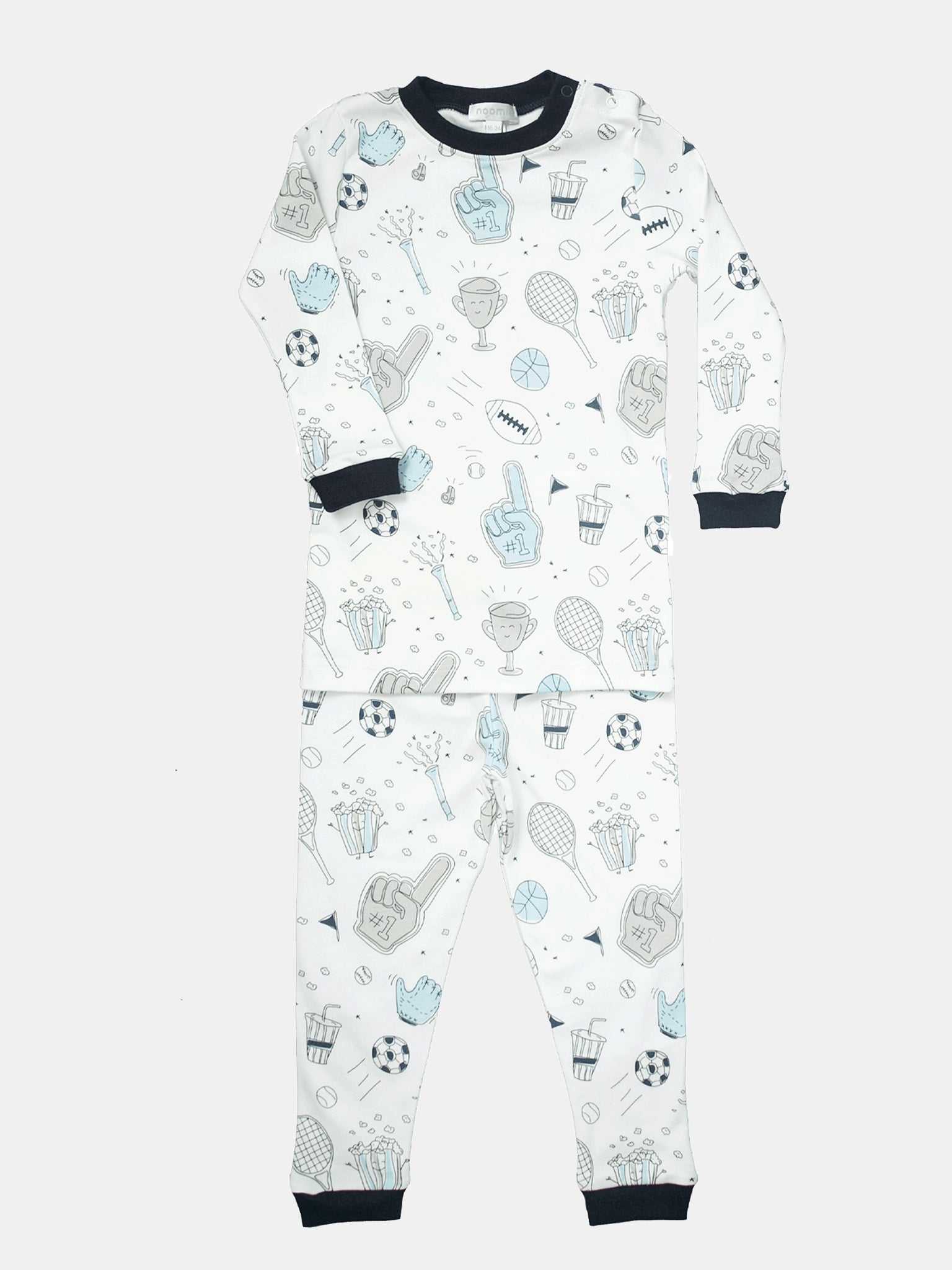Baby Noomie Sports Two Piece PJ Set - Saint Bernard