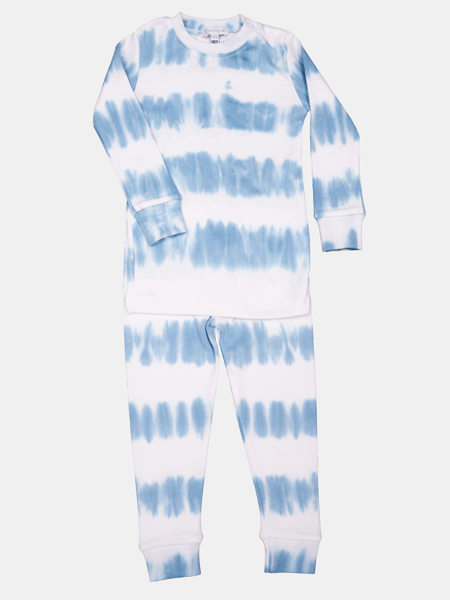 Baby Noomie Boys' Striped Tie Dye Two-Piece Pajama Set - Saint Bernard
