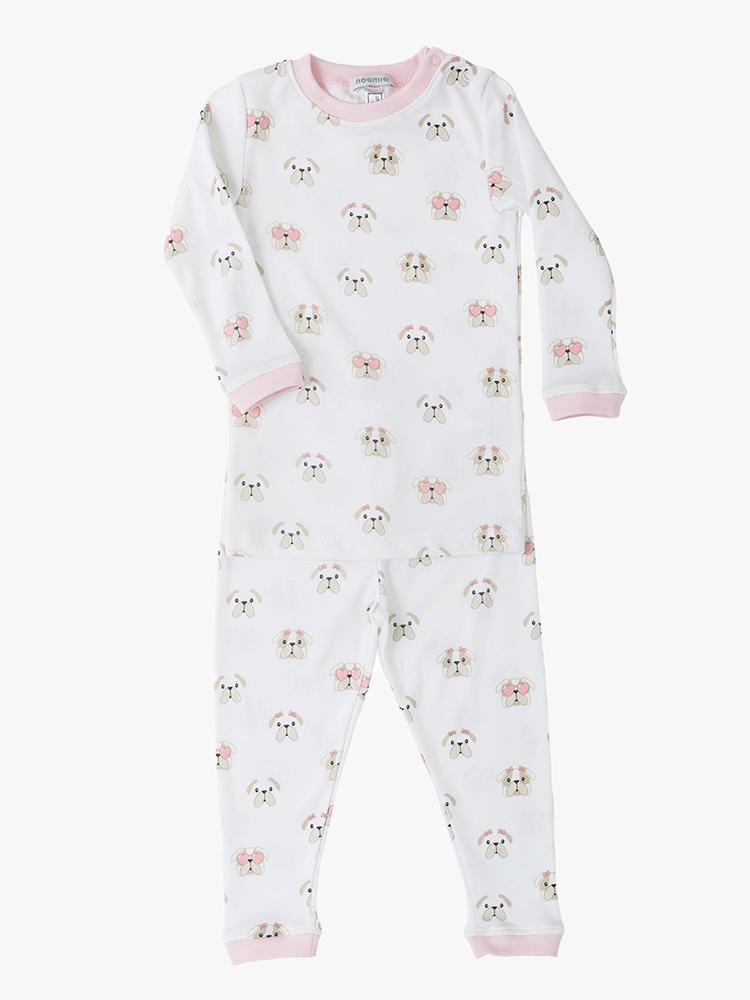 Baby Noomie 2 Piece Pajamas Pink Bulldog