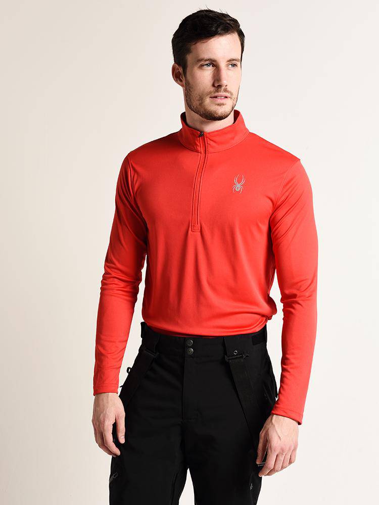 Spyder Men's Limitless Solid Zip T-Neck - Saint Bernard