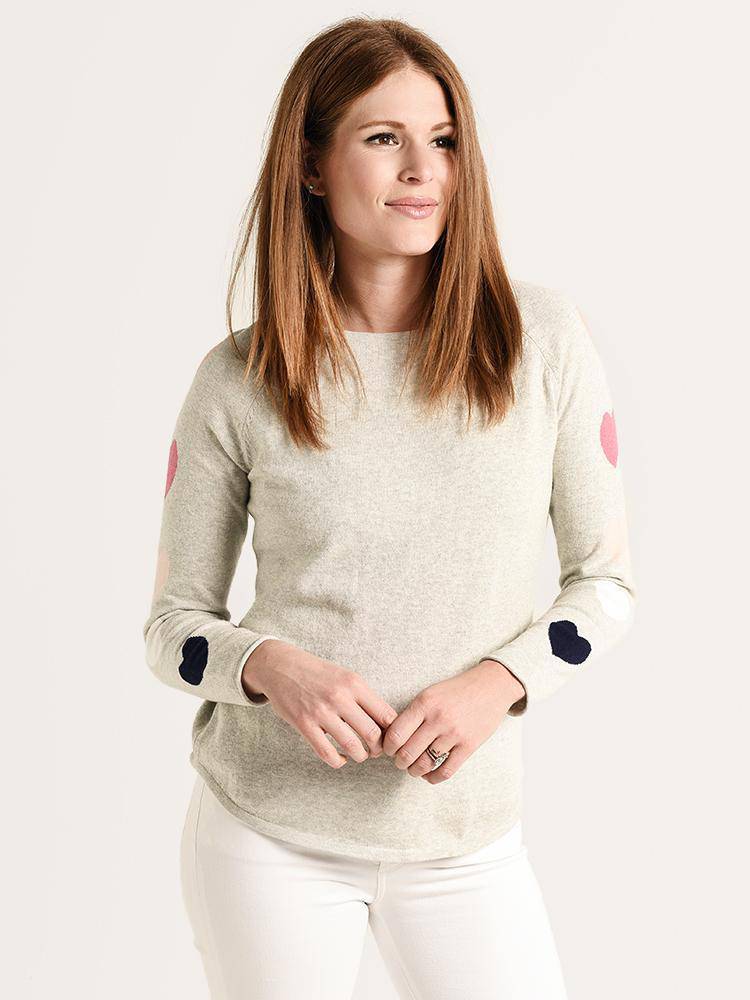Project J Women's Multii Color Heart Sweatshirt - Saint Bernard