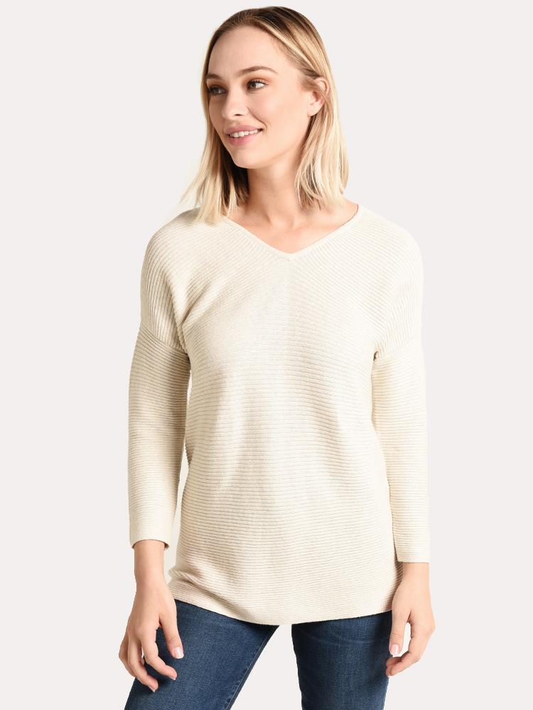 Project J Hi-Low V-Neck Sweater - Saint Bernard