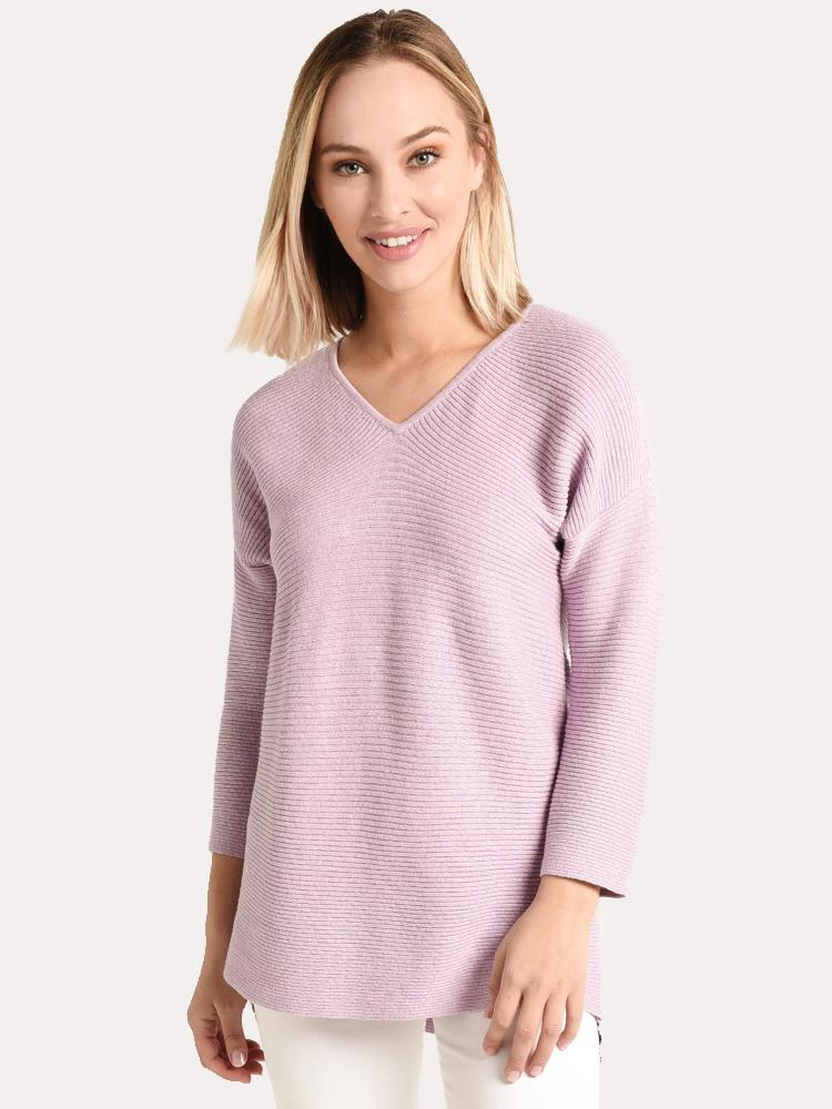 Project J Hi-Low V-Neck Sweater - Saint Bernard