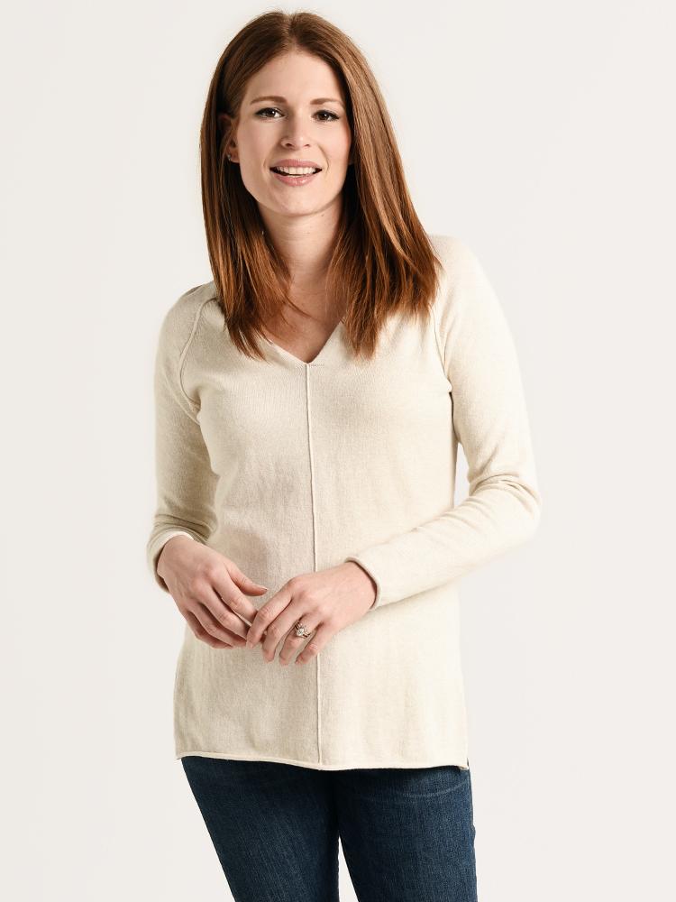 Project J Seamed V-Neck Sweater - Saint Bernard