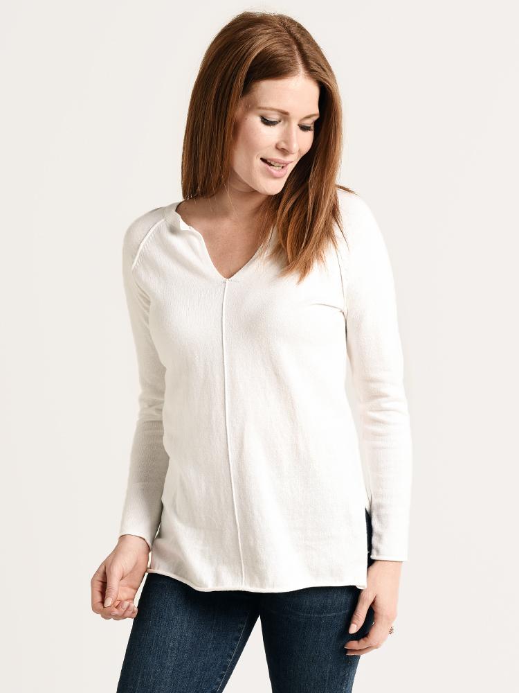 Project J Seamed V-Neck Sweater - Saint Bernard