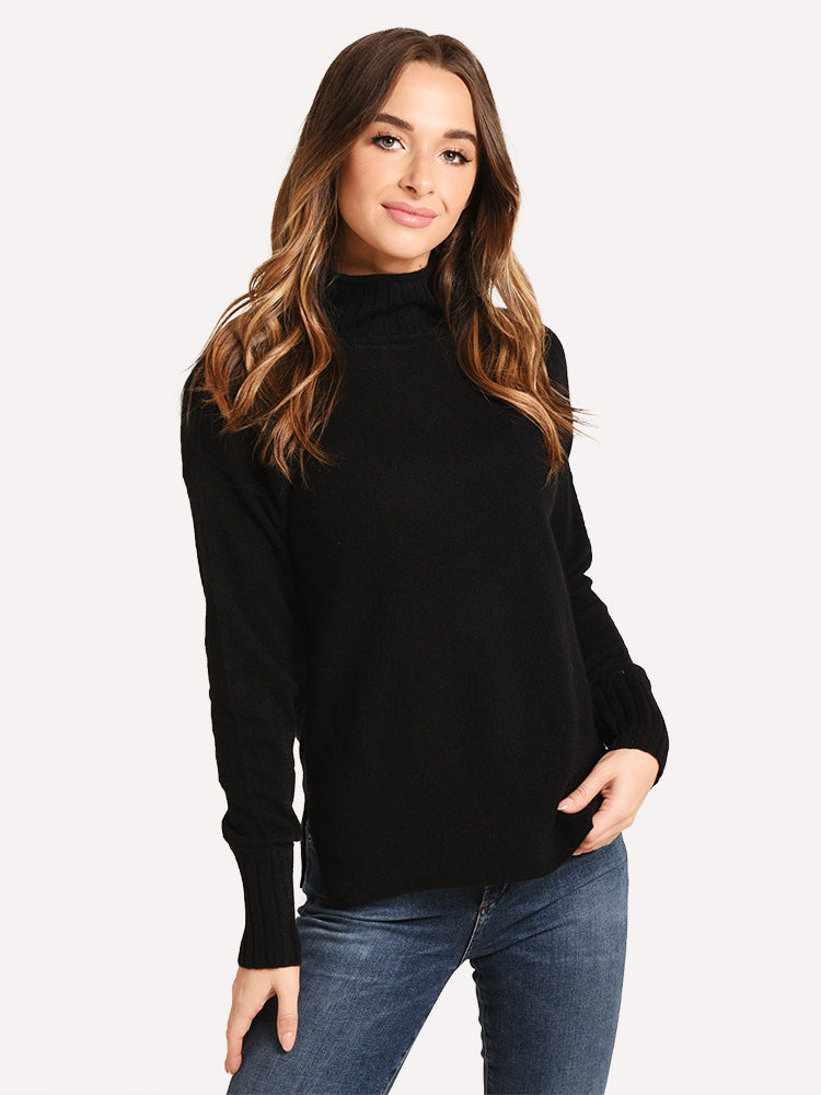 White + Warren Funnel Neck Pullover - Saint Bernard