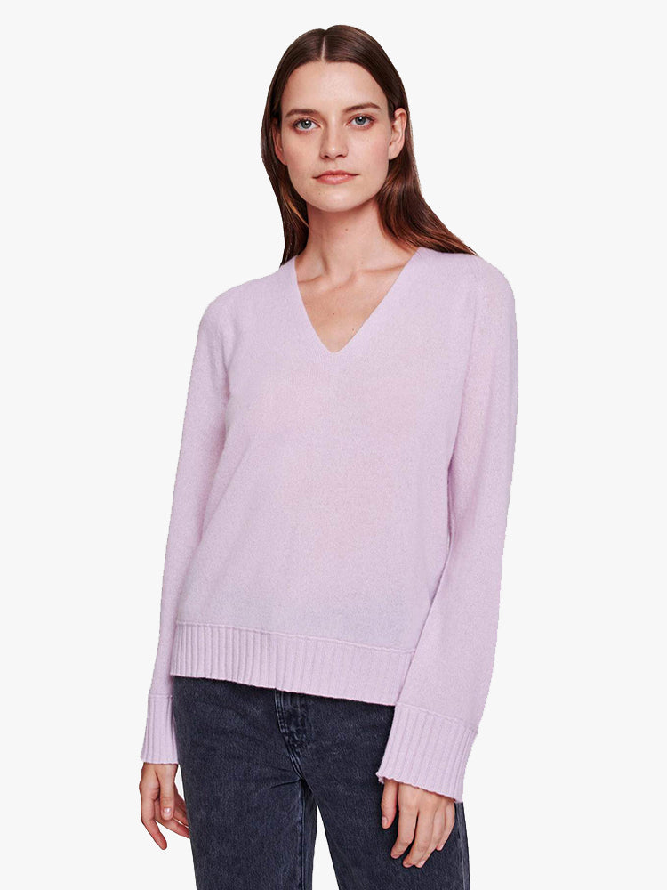 White + Warren Raglan V Neck - Saint Bernard