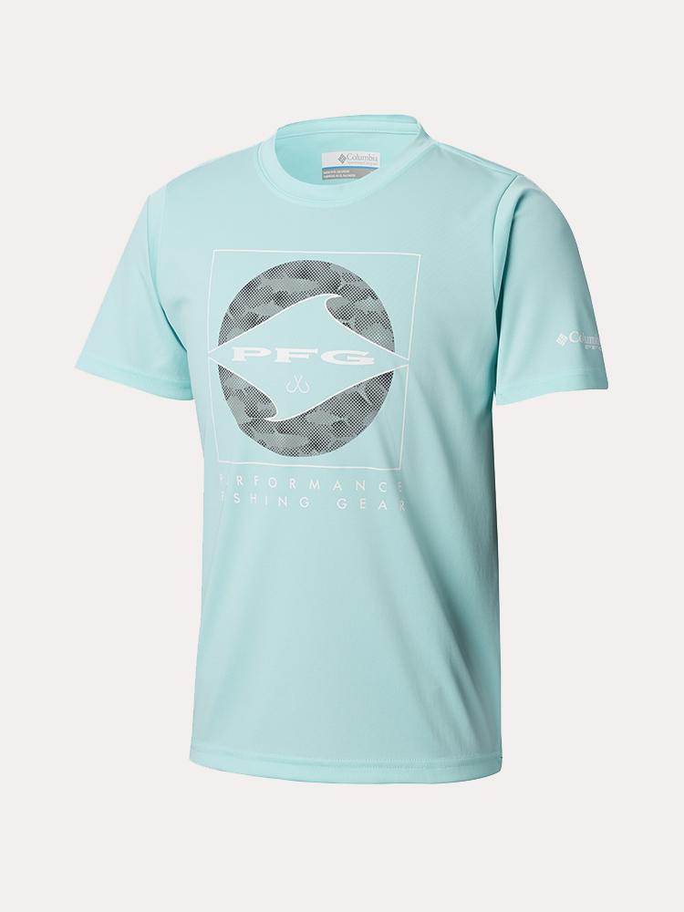 Columbia Boys' PFG Stamp Short Sleeve Shirt - Saint Bernard