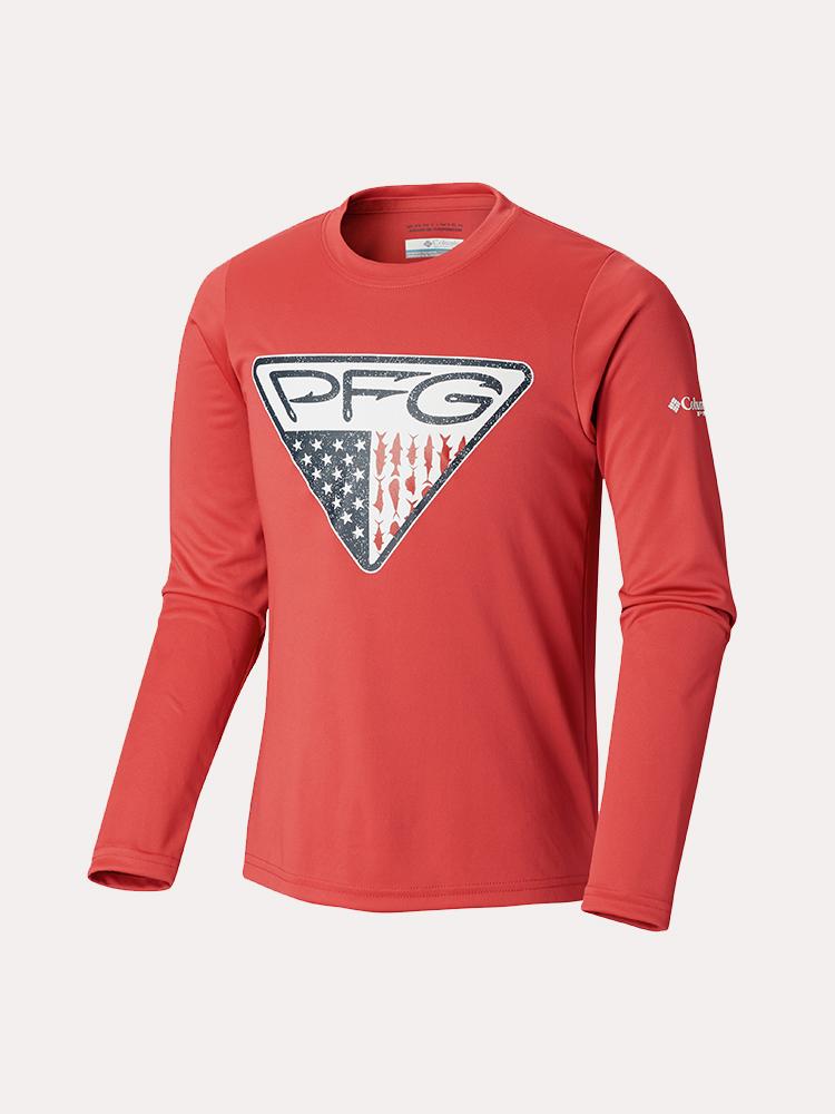 Columbia Boys' Terminal Tackle Triangle Fill Long Sleeve Tee - Saint Bernard