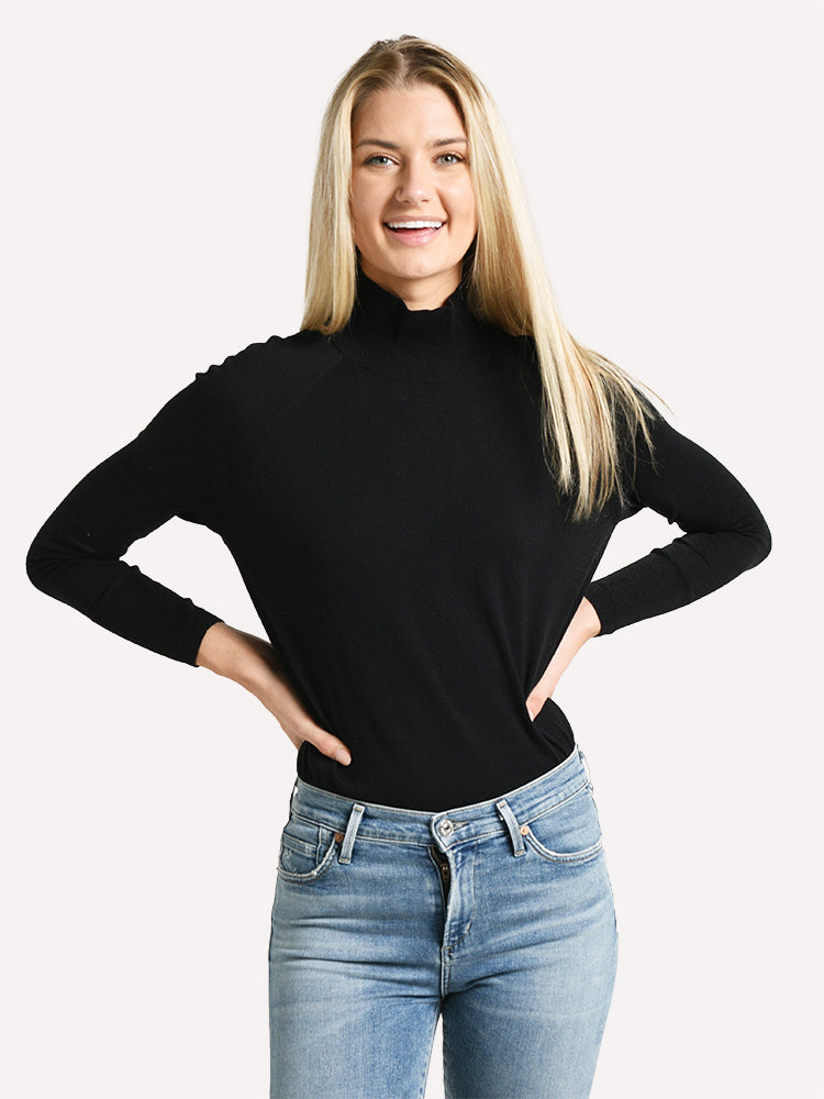 White + Warren Raglan Turtleneck - Saint Bernard