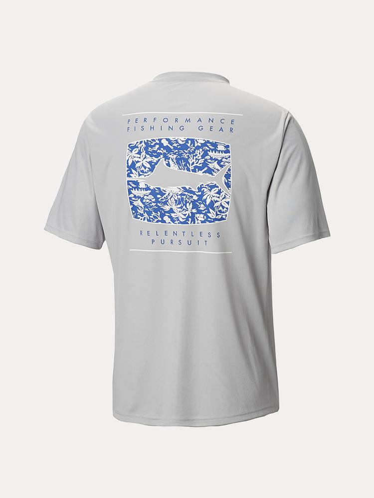 Columbia Men's Terminal Tackle PFG Printed Fish Short Sleeve Shirt - Saint Bernard
