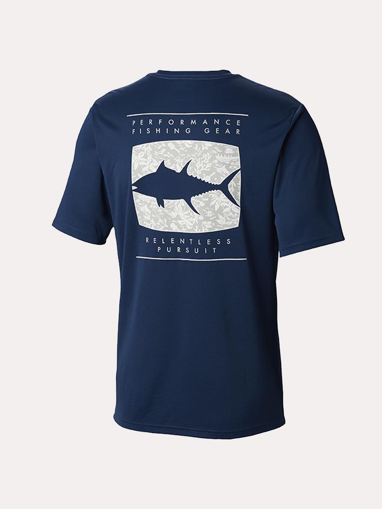 Columbia Men's Terminal Tackle PFG Printed Fish Short Sleeve Shirt - Saint Bernard