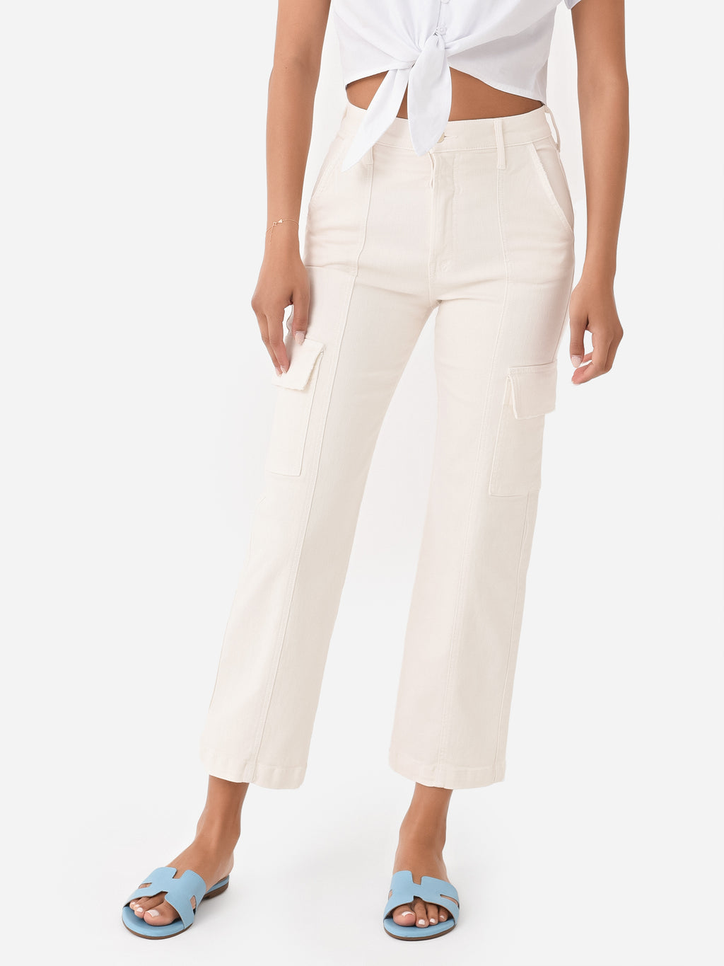 Mother Women's The Rambler Cargo Ankle Jean - Saint Bernard