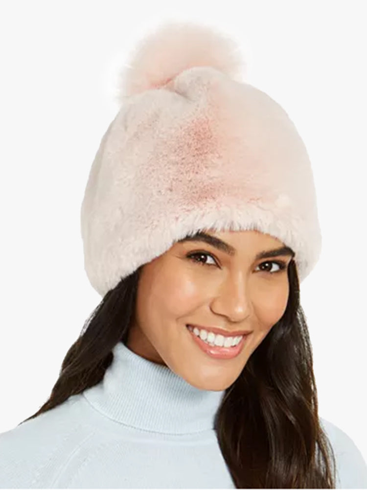 UGG Women’s  Faux Fur Beanie With Pom - Saint Bernard