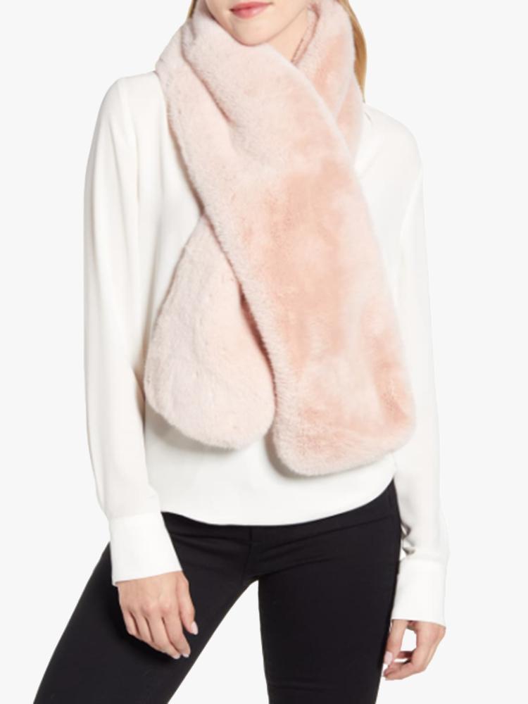 UGG Women’s Faux Fur Pull Through Scarf - Saint Bernard