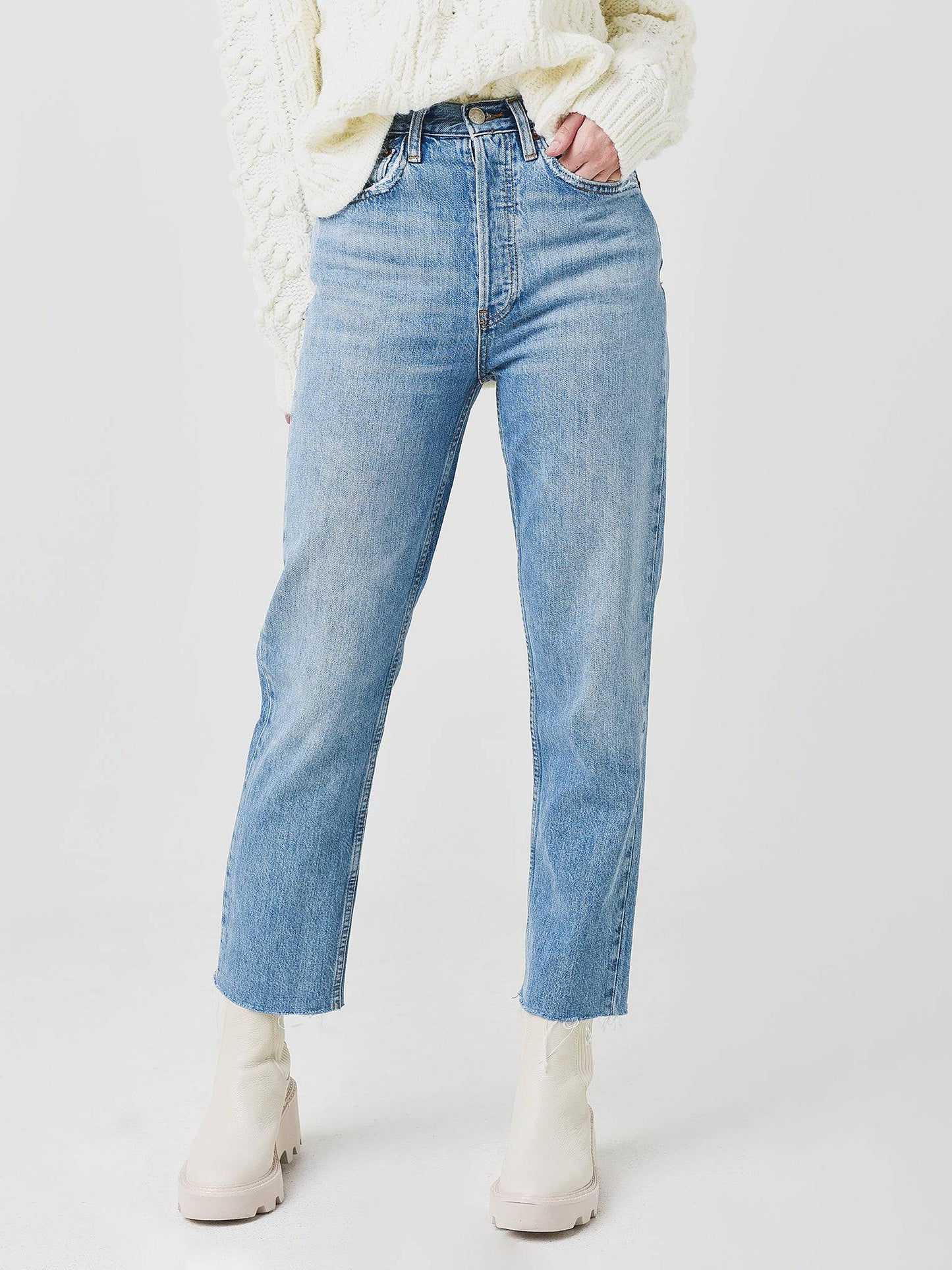 Re/Done Women's 70s Stove Pipe Jean - Saint Bernard