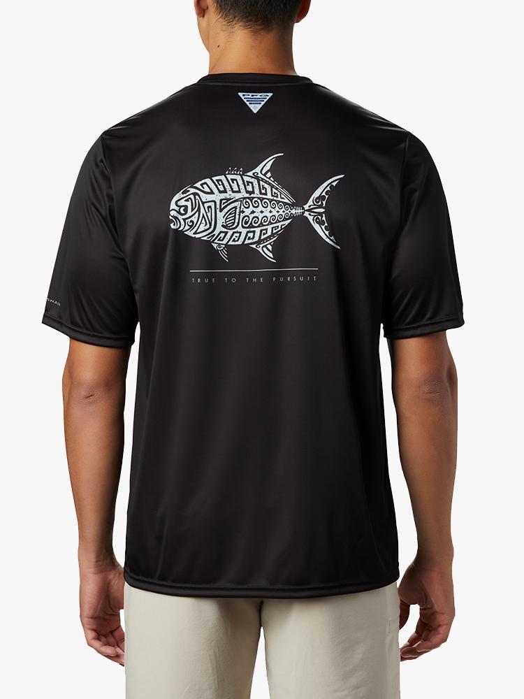 Columbia Men's Terminal Tackle PFG Tribal Fish Short Sleeve Shirt - Saint Bernard