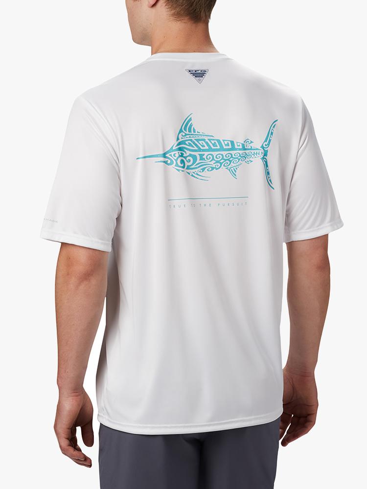 Columbia Men's Terminal Tackle PFG Tribal Fish Short Sleeve Shirt - Saint Bernard