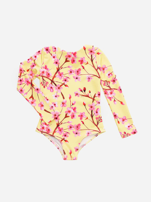 Pepita&Me Girls' Abril Long-Sleeve One-Piece Swimsuit