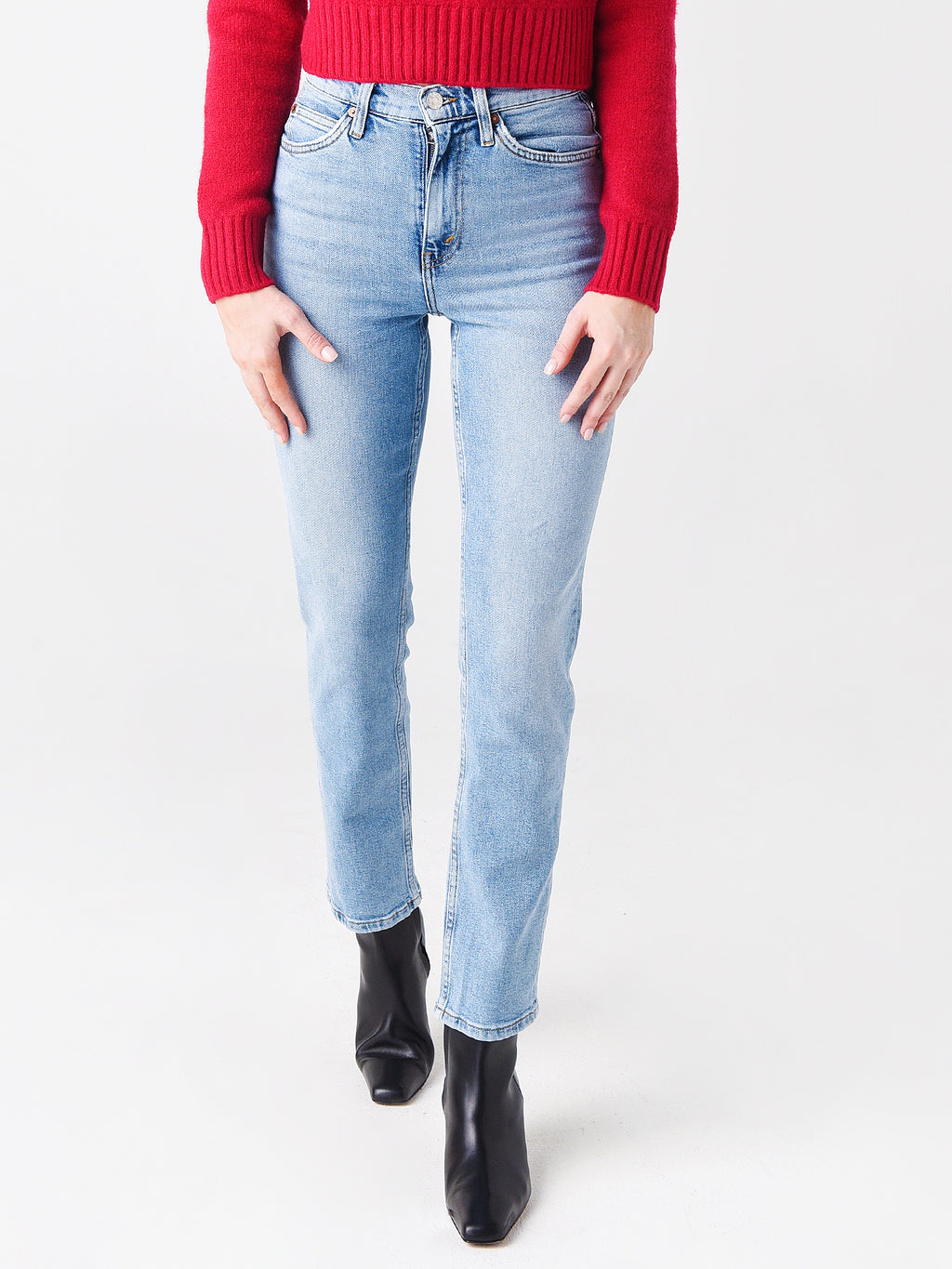 Re/Done Women's Comfort Stretch 70s Straight Jean - Saint Bernard