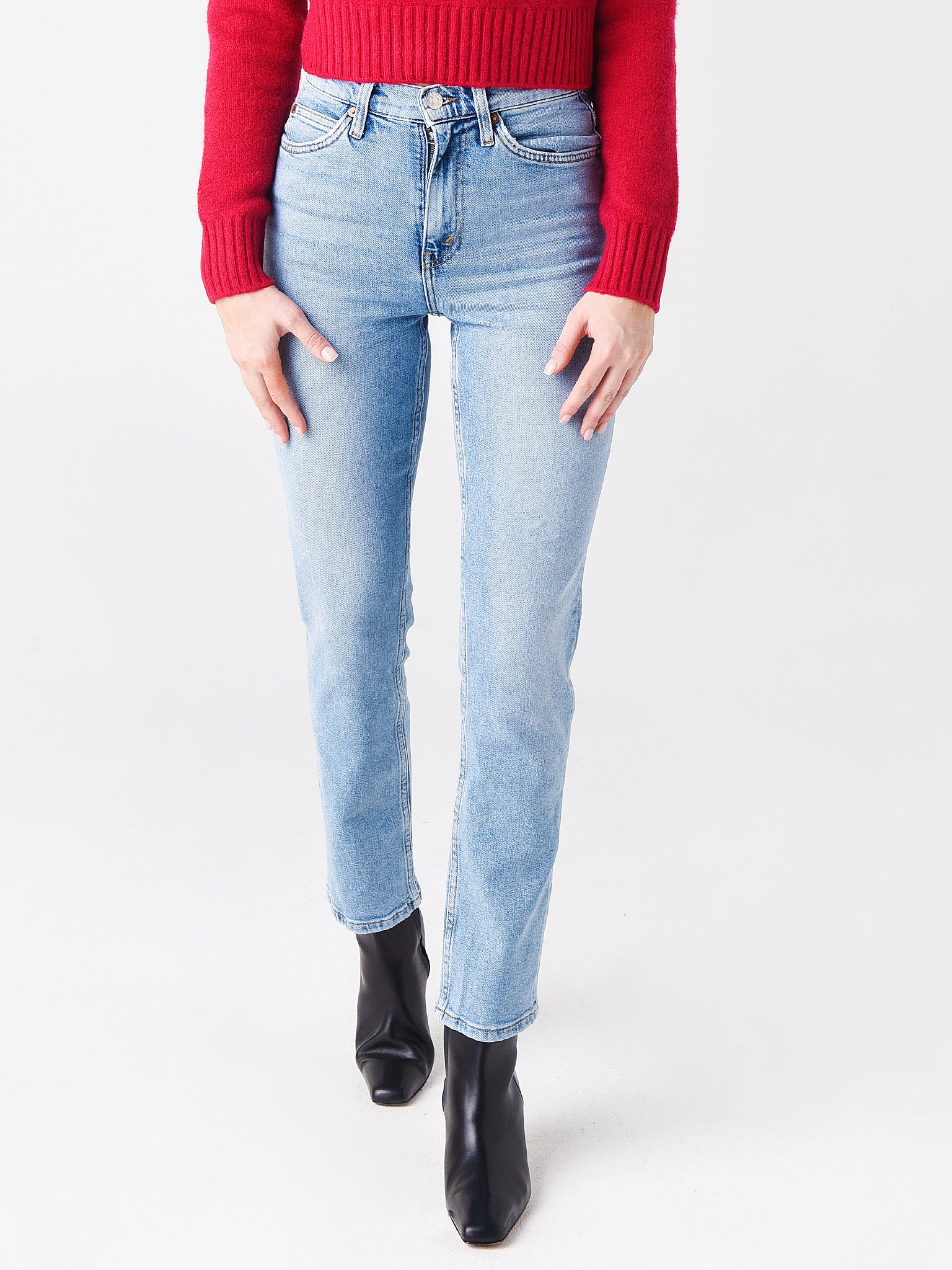 Re/Done Women's Comfort Stretch 70s Straight Jean - Saint Bernard