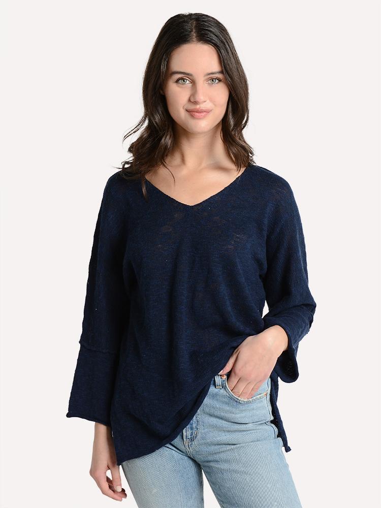 Project J V Neck Side Slit Tunic - Saint Bernard