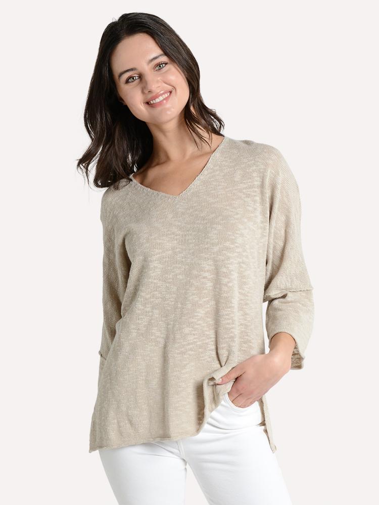 Project J V Neck Side Slit Tunic - Saint Bernard