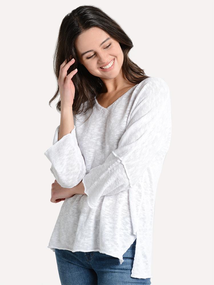 Project J V Neck Side Slit Tunic - Saint Bernard