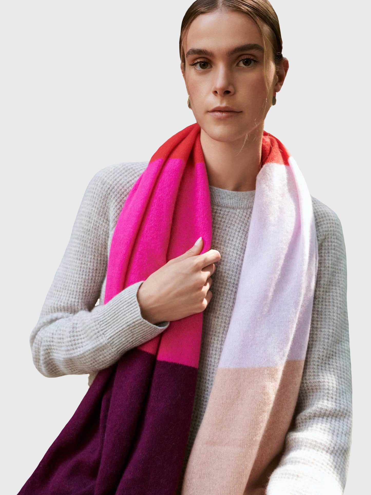 White + Warren Multi Stripe Travel Wrap - Saint Bernard