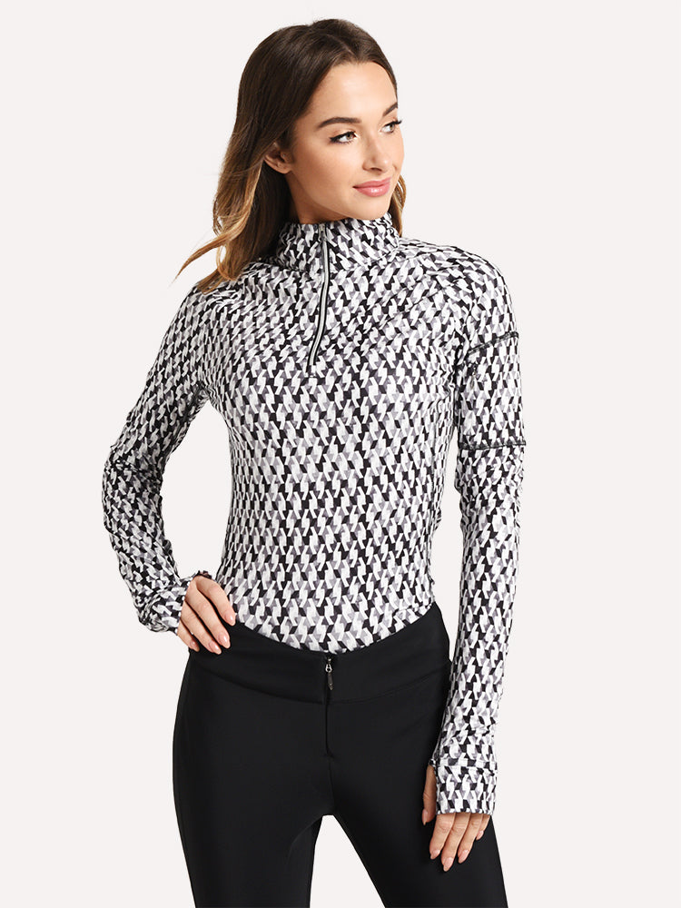 Obermeyer Women's Discover 1/4 Zip Baselayer Top - Saint Bernard