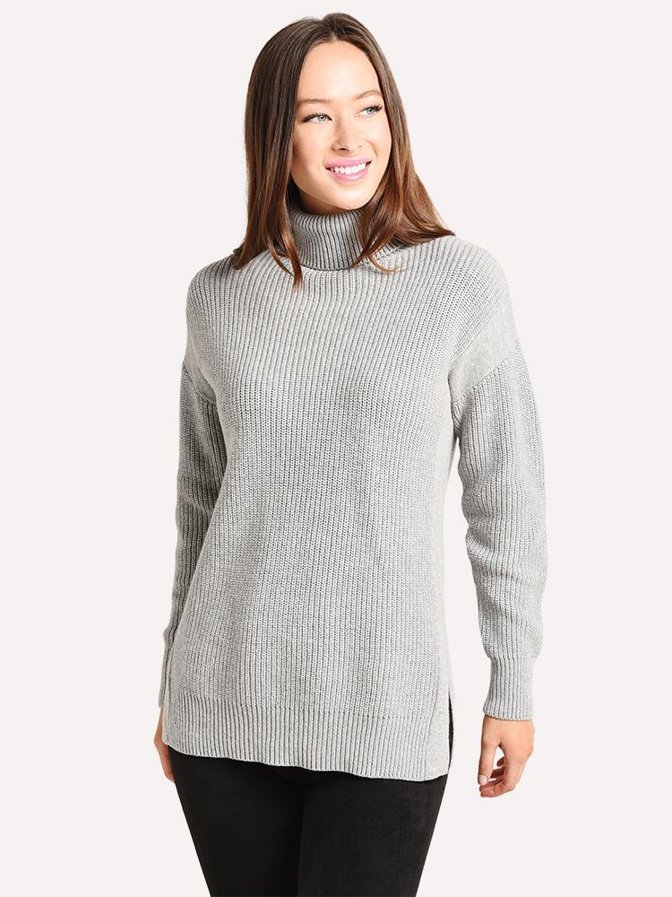 Project J Women's Shaker Turtleneck Sweater - Saint Bernard
