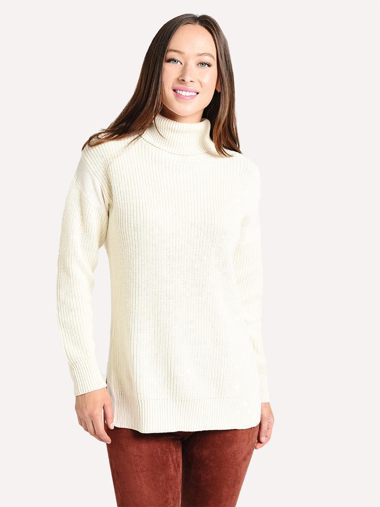 Project J Women's Shaker Turtleneck Sweater - Saint Bernard