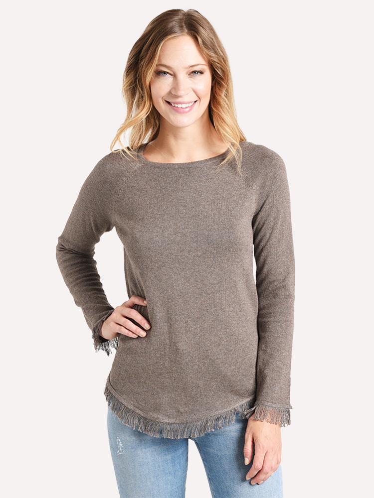 Project J Frayed Shirt Tail Top - Saint Bernard