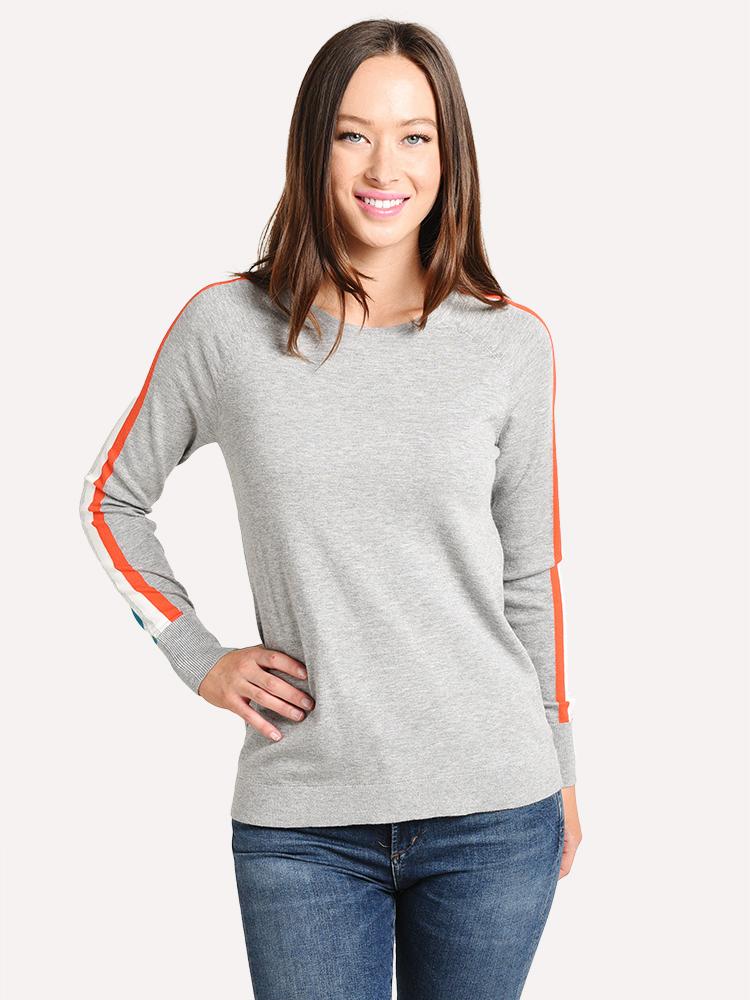 Project J Women's Multi-Stripe Sleeve Sweater - Saint Bernard