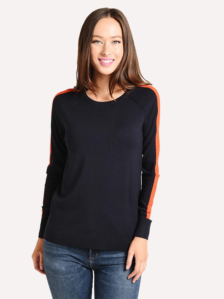 Project J Women's Multi-Stripe Sleeve Sweater - Saint Bernard