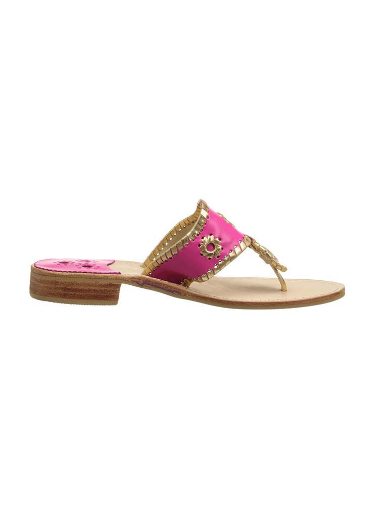 Jack Rogers J.M.R.MGMT. Women's Nantucket Gold Sandal - Saint Bernard